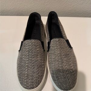 Vince Women's Black and White Slip-On Shoes